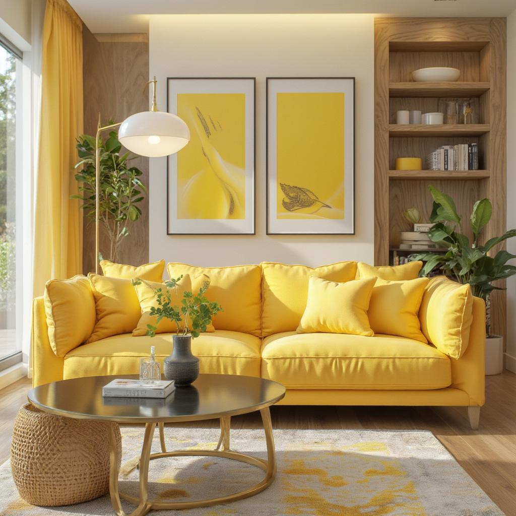 Chọn màu sofa mệnh Thổ màu vàng