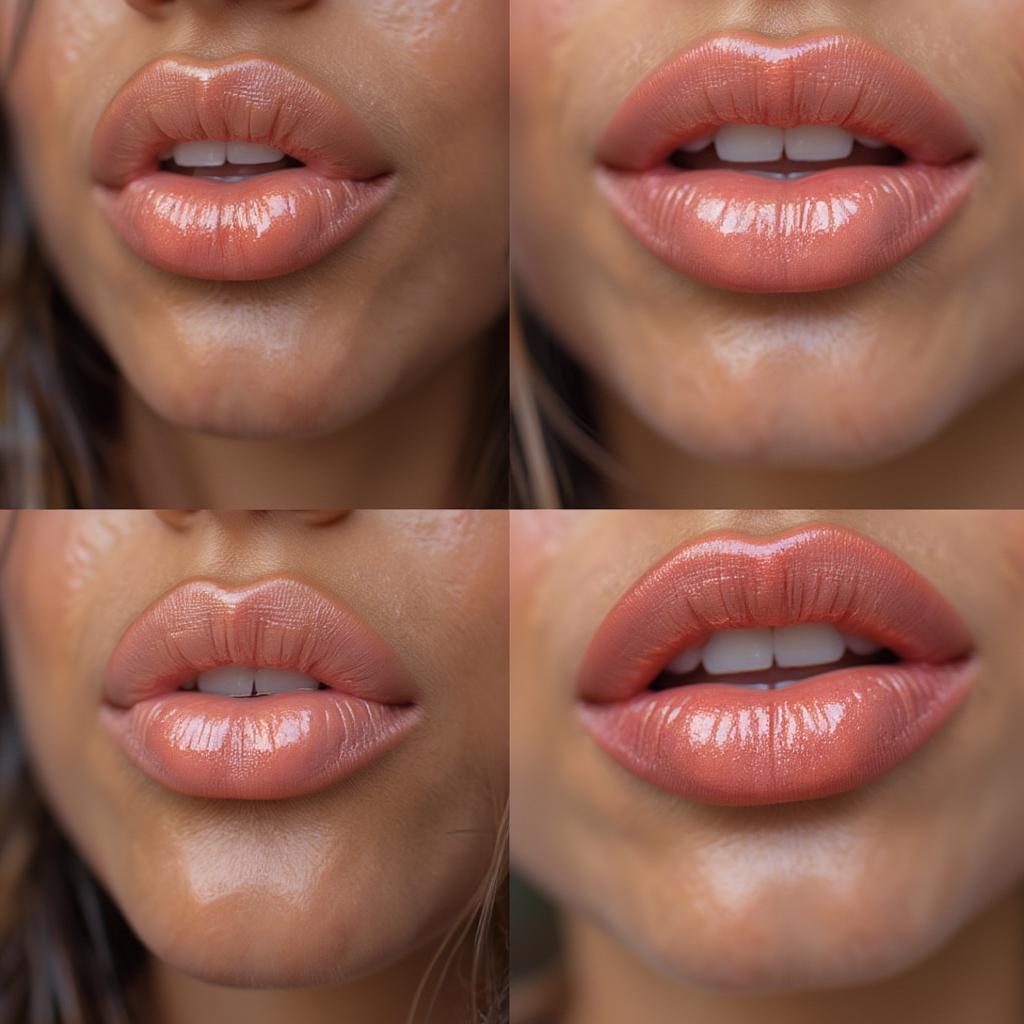 Choosing the right lipstick color for tanned skin to create the illusion of fuller lips