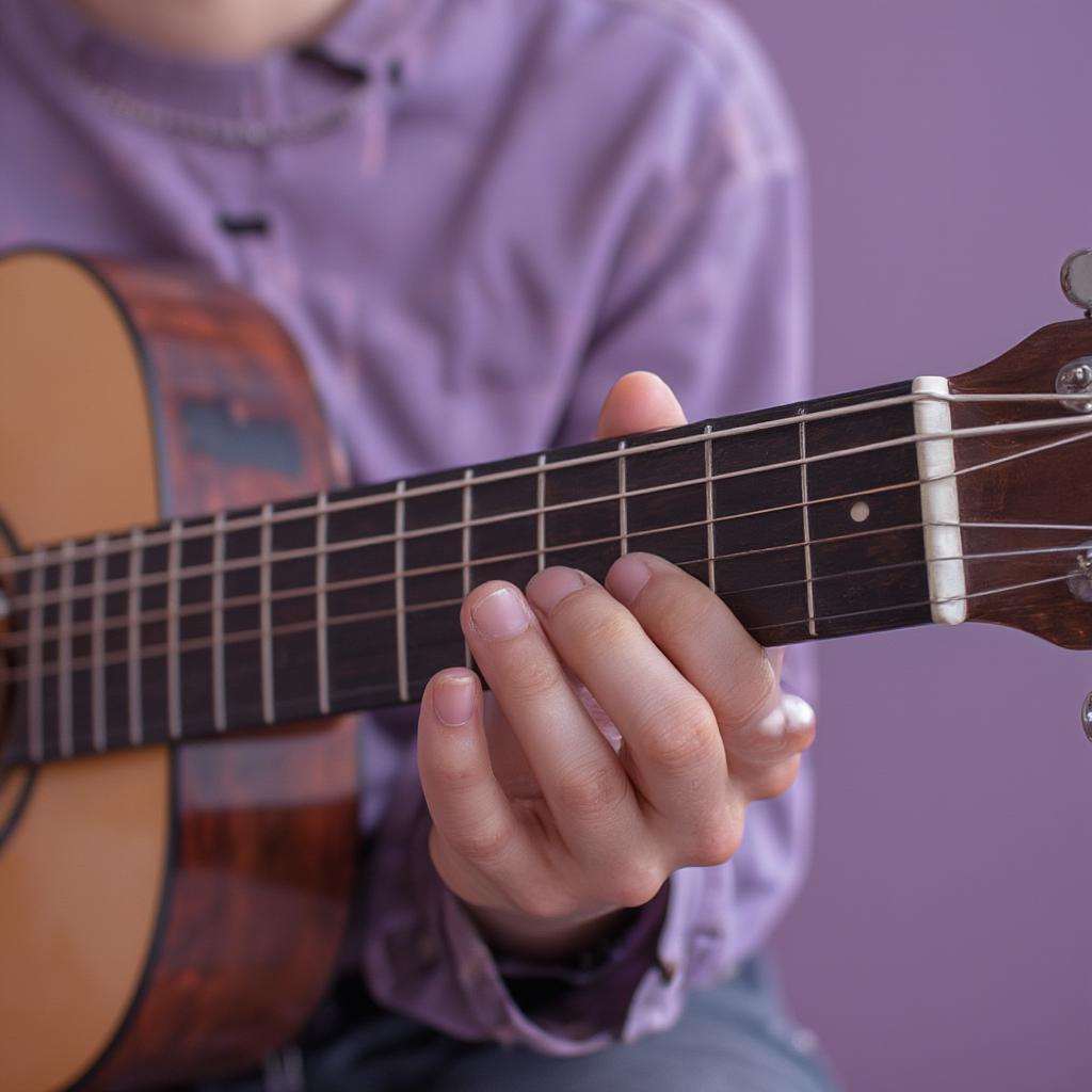 Hợp âm căn nhà màu tím trên guitar